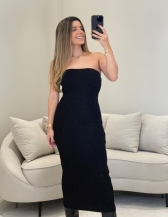 VESTIDO BETINA AVULSO - Preto - liso