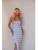 VESTIDO ZIGZAG LUREX - CINZA COM BRANCO