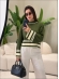 BLUSA BICOLOR MIRIANE - VERDE MILITAR