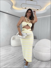 CONJUNTO MODAL MÔNACO - Amarelo claro com off white