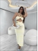 CONJUNTO MODAL MÔNACO - Amarelo claro com off white