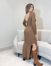 VESTIDO SANDY INVERNO - Caqui