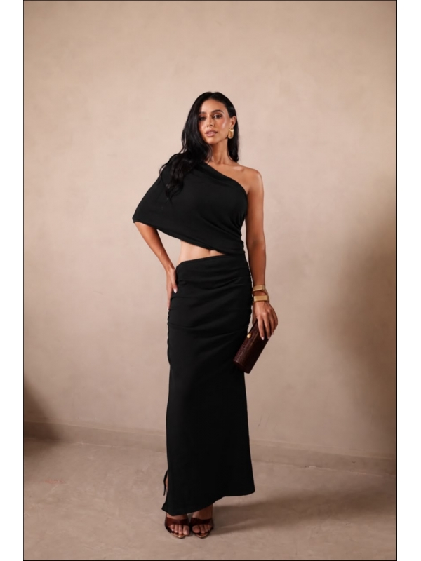 VESTIDO MODAL MAGNÓLIA - PRETO