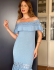 VESTIDO BABADOS MARY - Azul bebê