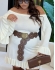 VESTIDO BABADOS MADELAINE - Off white