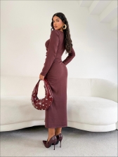 VESTIDO THAYANE INVERNO - BURGUNDY
