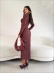 VESTIDO THAYANE INVERNO - BURGUNDY