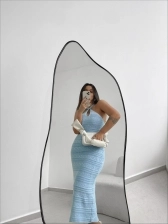 VESTIDO RENDADO GLÓRIA - AZUL BEBE