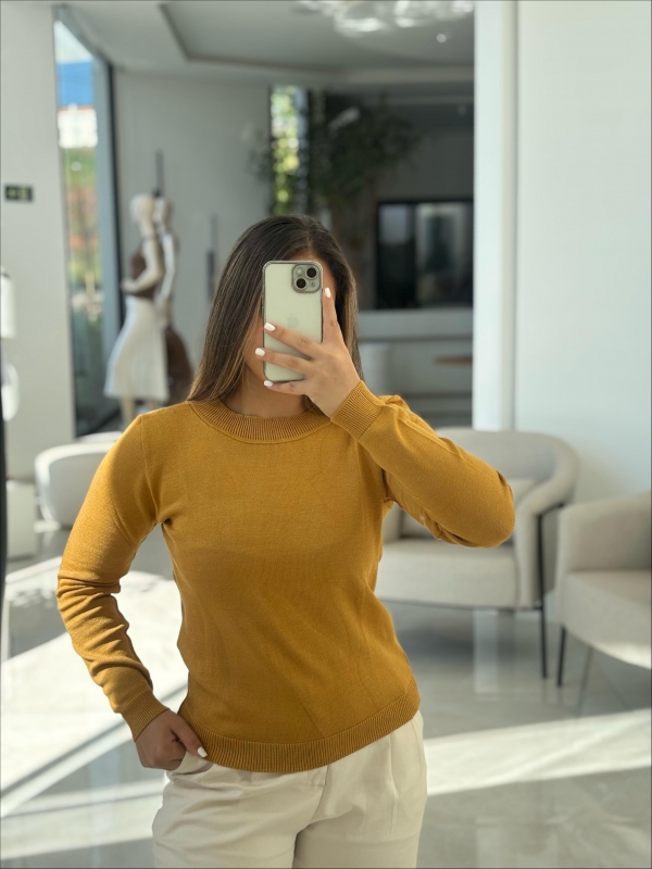 BLUSA YASMIN MODAL - Mostarda