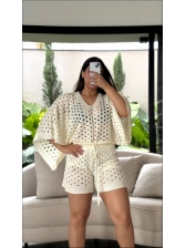 CONJUNTO SHORT LUANA - OFF WHITE