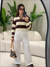 BLUSA POLO TATI - MARROM COM OFF