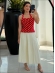 SAIA PLISSADA MODAL - OFF WHITE