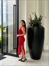 VESTIDO POLO LISO - VERMELHO