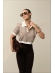 CROPPED POLO LISTRADO FABIANE - CARAMELO