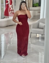 VESTIDO TOMARA QUE CAIA  SASHA - Vermelho cherry