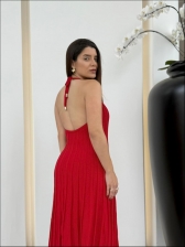 VESTIDO PLISSADO MAYARA - VERMELHO
