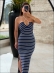 VESTIDO LISTRADO CAPRI - AZUL