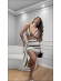 CONJUNTO LISTRADO PUGLIA - OFF WHITE/ PRETO