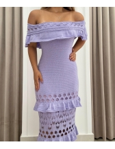 VESTIDO BABADOS MARY - Lilas