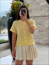 TSHIRT BOTÕES LARI - AMARELO