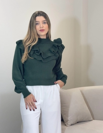 BLUSA BABADO GRÉCIA