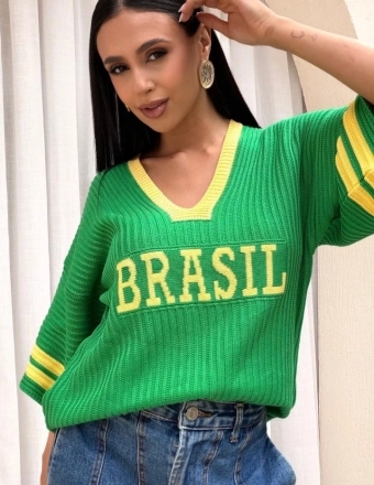 BLUSA AMPLA BRASIL LISA