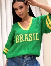 BLUSA AMPLA BRASIL LISA AMARELO M