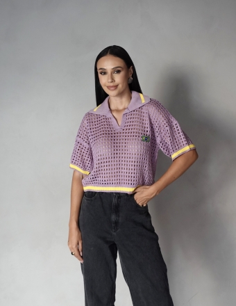 CROPPED GOLA POLO BANDEIRA