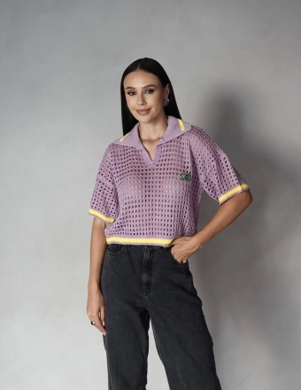 CROPPED GOLA POLO BANDEIRA
