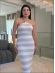 VESTIDO LISTRADO ANNE - AREIA