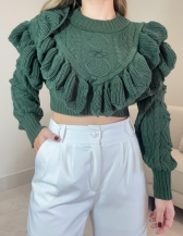 CROPPED BABADOS ROMA - Verde militar