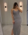 VESTIDO LUREX SANDY VERÃO - Grafite com prata