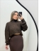 CROPPED RELEVO MAQUINA 3 GOLA ALTA - Marrom