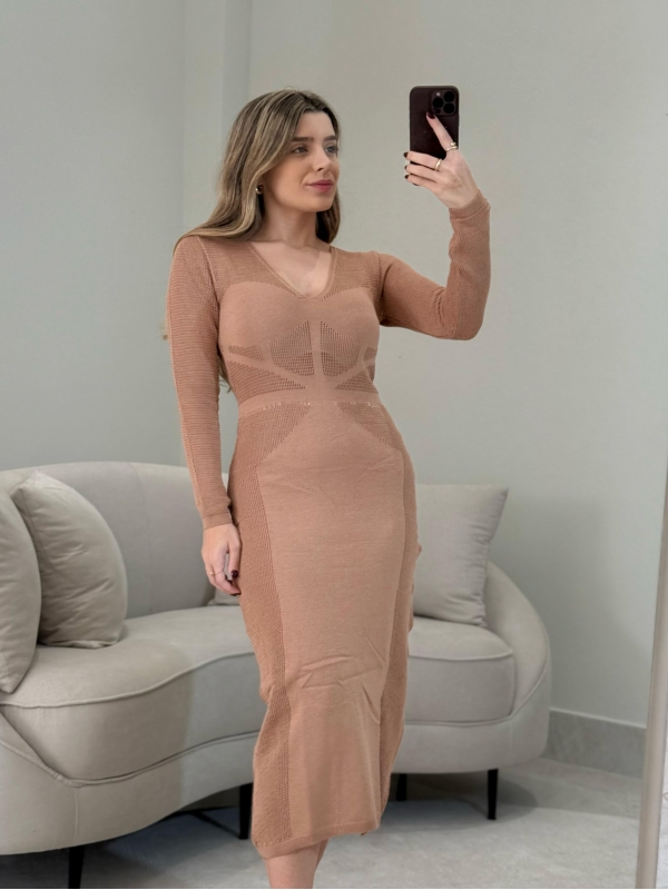 VESTIDO ÁQUILA - Bege novo