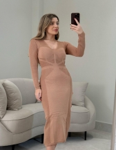 VESTIDO ÁQUILA - Bege novo