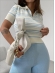 TSHIRT POLO LISTRAS - OFF WHITE/ AZUL BEBE