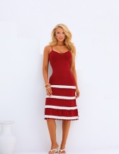 VESTIDO DUAS CORES MADALENA - Vermelho cherry com branco
