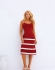 VESTIDO DUAS CORES MADALENA - Vermelho cherry com branco