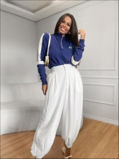 BLUSA BANDEIRA ZIPER - AZUL JEANS