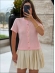 TSHIRT BOTÕES LARI - ROSA BEBE