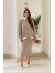 CONJUNTO LISTRADO MYLA - OFF WHITE/CARAMELO