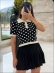 CROPPED BOTÕES POLO POÁ - PRETO/OFF WHITE