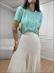 CROPPED POLO TRANÇAS - VERDE AGUA