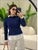 BLUSA BICOLOR VANESSA - AZUL MARINHO/OFF WHITE