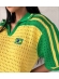 TSHIRT RENDADA BRASIL - AMARELO COM MANGA VERDE