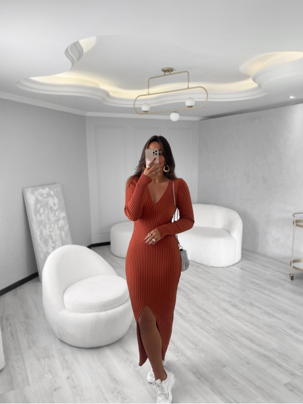 VESTIDO POLIANA - Telha