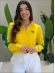 BLUSA BANDEIRA ZIPER - AMARELO