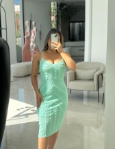 VESTIDO MIDI MALU - Verde praia