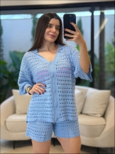 CONJUNTO SHORT ELIS - AZUL BEBE