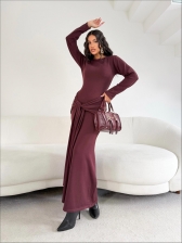 VESTIDO LONGO KIMBERLY - BURGUNDY